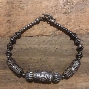 Silver Color Metal Beaded Bracelet